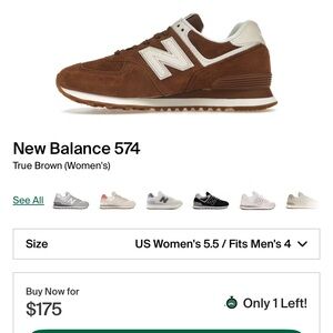 New Balance 574 Men and Women in True Brown